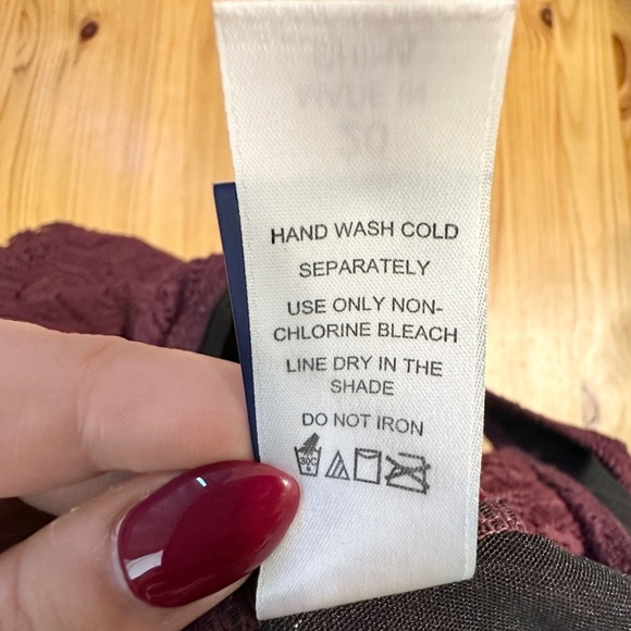 Swimsuits for All Burgundy Lace Swim Dress Flowy Flattering Comfortable Women 20 - Picture 8 of 9